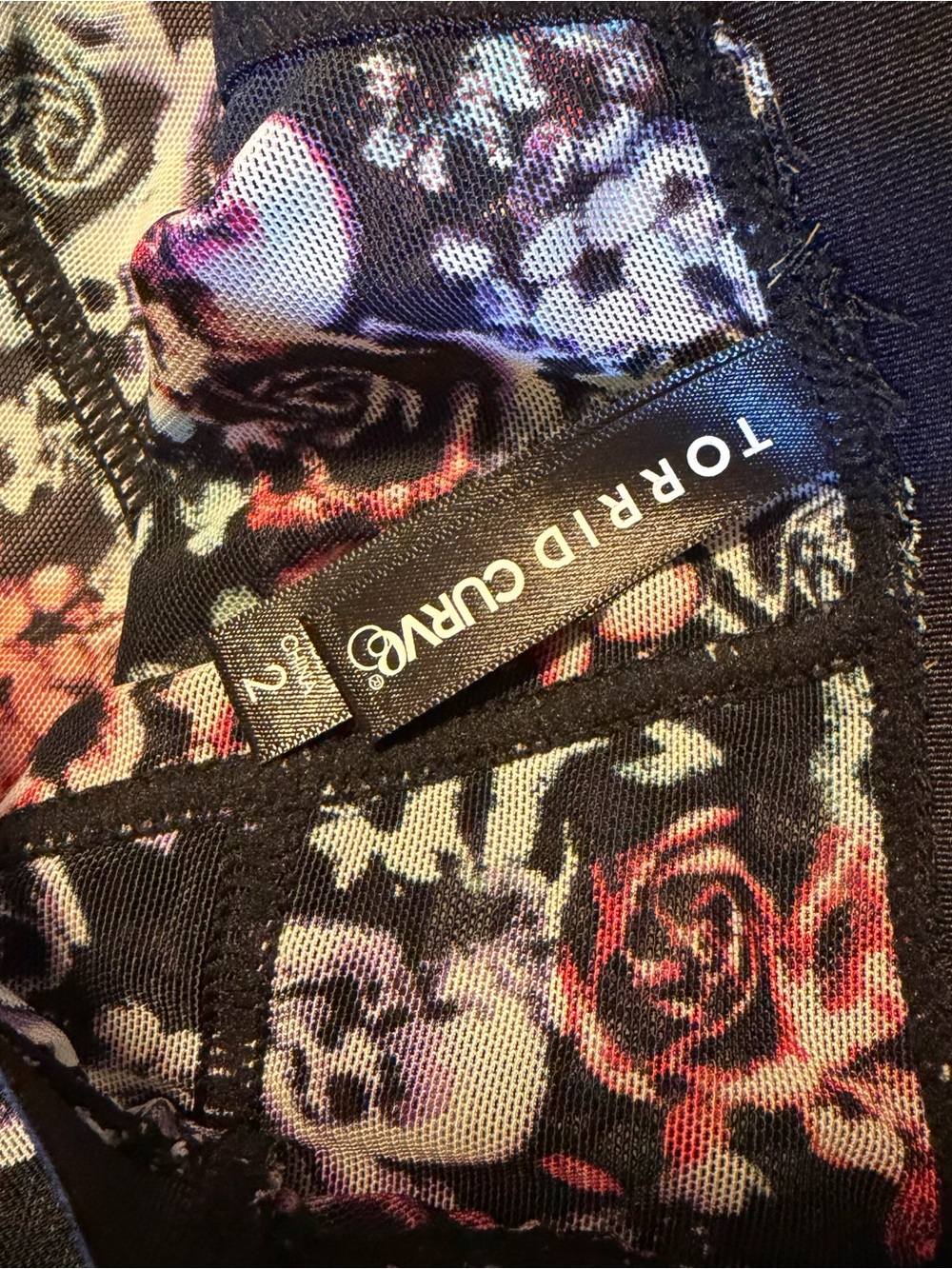 Torrid Underwire Floral Skull Bralette and High Waist Brief - Picture 5 of 5